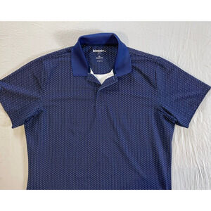 Bonobos Golf Lightweight Slim Fit Microfiber Polo Shirt. Blue Pindot, Men's XL.